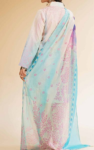 Nishat Light Blue Cambric Suit | Pakistani Lawn Dress in USA- Image 2