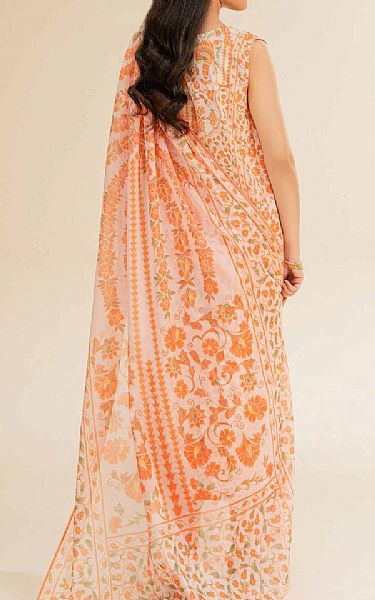 Nishat Pale Pink/Orange Cambric Suit | Pakistani Lawn Dress in USA- Image 2