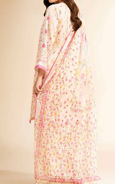 Nishat Off White Cambric Suit | Pakistani Lawn Dress in USA- Image 2