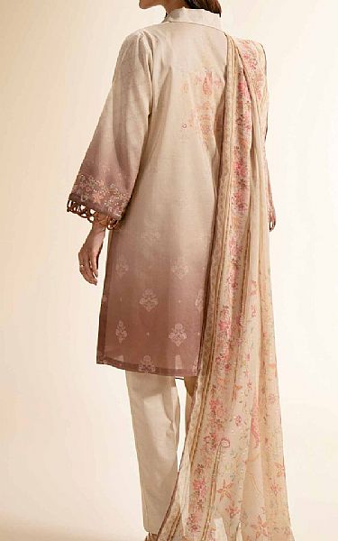 Nishat Beige Cambric Suit | Pakistani Lawn Dress in USA- Image 2