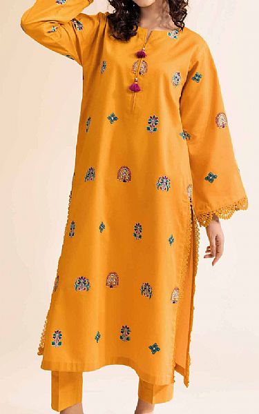 Nishat Butterscotch Dobby Suit (2 pcs) | Pakistani Winter Dresses in USA- Image 1
