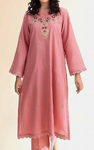 Nishat Rose Pink Dobby Suit (2 pcs) | Pakistani Winter Dresses in USA- Image 1