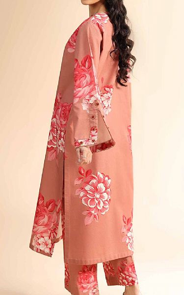 Nishat Dark Salmon Cambric Suit (2 pcs) | Pakistani Lawn Dress in USA- Image 2