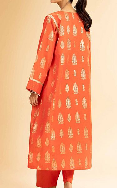 Nishat Portland Orange Jacquard Suit (2 pcs) | Pakistani Lawn Dress in USA- Image 2