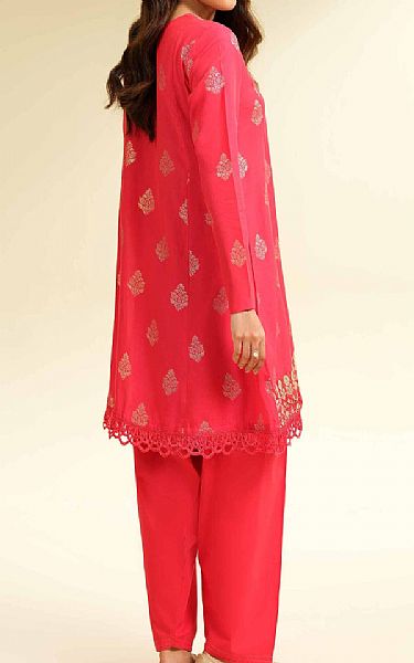 Nishat Radical Red Jacquard Suit (2 pcs) | Pakistani Lawn Dress in USA- Image 2