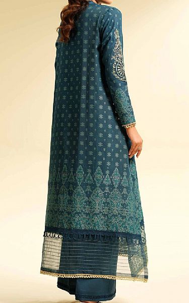 Nishat Blue Bayoux Jacquard Suit (2 pcs) | Pakistani Lawn Dress in USA- Image 2