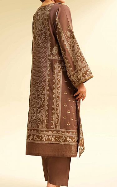 Nishat Brown Jacquard Suit (2 pcs) | Pakistani Lawn Dress in USA- Image 2