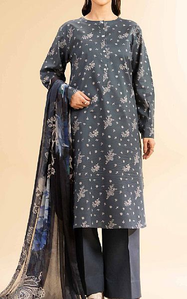 Nishat Storm Grey Cambric Suit (2 pcs) | Pakistani Lawn Dress in USA- Image 1