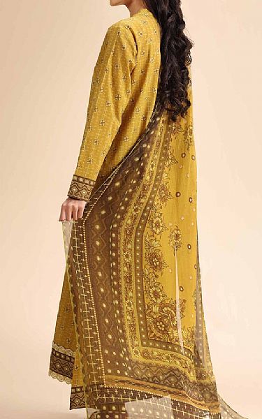 Nishat Satin Sheen Gold Cambric Suit (2 pcs) | Pakistani Lawn Dress in USA- Image 2