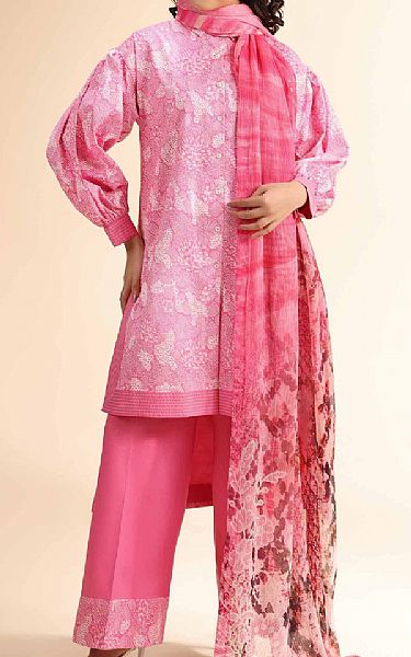 Nishat Pink Cambric Suit (2 pcs) | Pakistani Lawn Dress in USA- Image 1