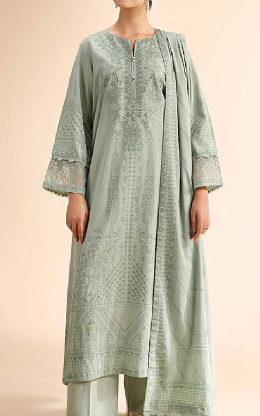 Nishat Sage Green Jacquard Suit | Pakistani Lawn Dress in USA- Image 1