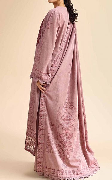 Nishat Cavern Pink Jacquard Suit | Pakistani Lawn Dress in USA- Image 2