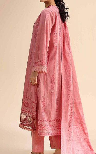 Nishat Flamingo Pink Jacquard Suit | Pakistani Lawn Dress in USA- Image 2