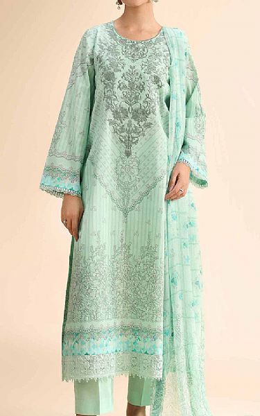 Nishat Sea Green Cambric Suit | Pakistani Lawn Dress in USA- Image 1