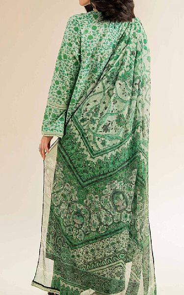 Nishat Off White/Green Cambric Suit | Pakistani Lawn Dress in USA- Image 2