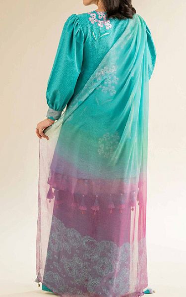 Nishat Light Sea Green Cambric Suit | Pakistani Lawn Dress in USA- Image 2