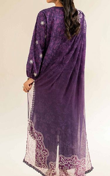 Nishat Purple Cambric Suit | Pakistani Lawn Dress in USA- Image 2