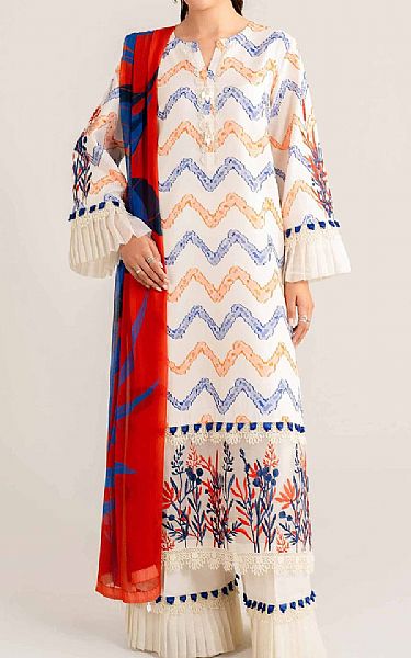 Nishat Off White Jacquard Suit | Pakistani Lawn Dress in USA- Image 1