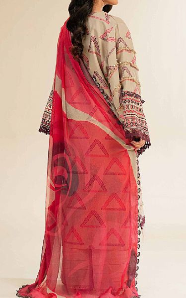 Nishat Tan Jacquard Suit | Pakistani Lawn Dress in USA- Image 2