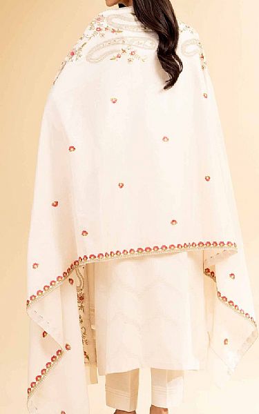 Nishat Off White Cotton Suit | Pakistani Lawn Dress in USA- Image 2