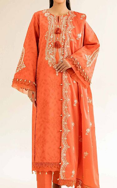 Nishat Coral Cotton Suit | Pakistani Lawn Dress in USA- Image 1