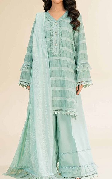 Nishat Mint Green Jacquard Suit | Pakistani Lawn Dress in USA- Image 1