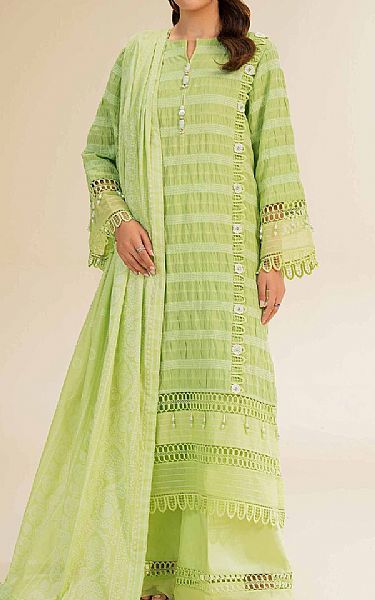 Nishat Light Moss Green Jacquard Suit | Pakistani Lawn Dress in USA- Image 1