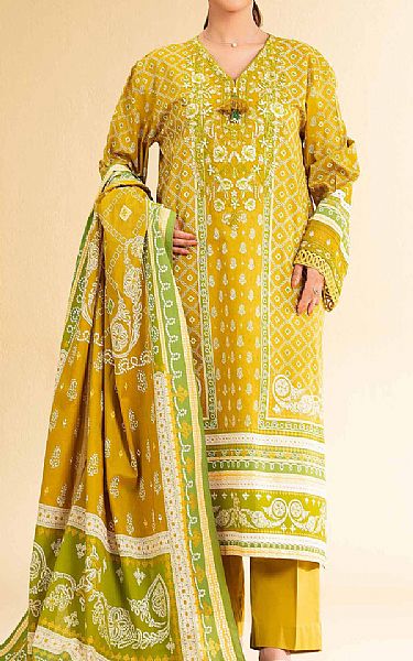 Nishat Mustard Cambric Suit | Pakistani Lawn Dress in USA- Image 1