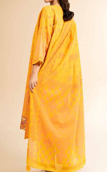 Nishat Orange Cambric Suit | Pakistani Lawn Dress in USA- Image 2