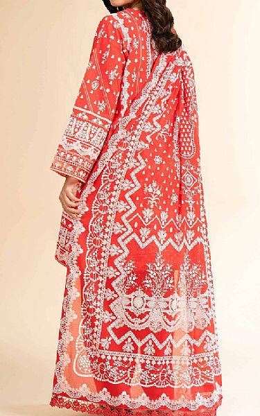 Nishat Red Cambric Suit | Pakistani Lawn Dress in USA- Image 2