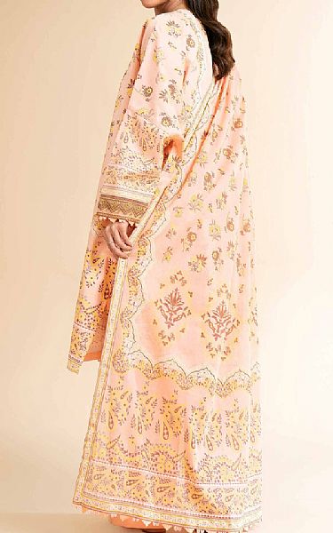 Nishat Light Peach Cambric Suit | Pakistani Lawn Dress in USA- Image 2