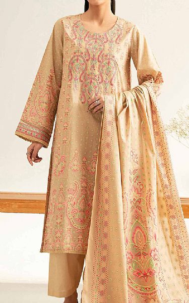 Nishat Tan Cambric Suit | Pakistani Lawn Dress in USA- Image 1