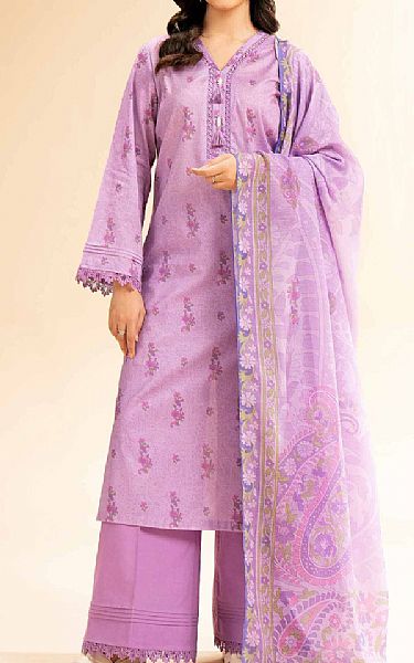 Nishat Mauve Lawn Suit (2 pcs) | Pakistani Lawn Dress in USA- Image 1