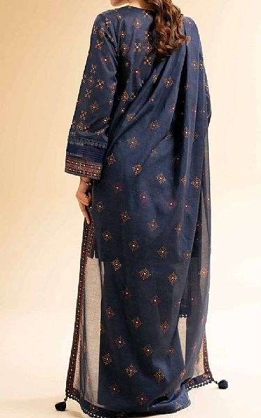 Nishat Deep Blue Lawn Suit (2 pcs) | Pakistani Lawn Dress in USA- Image 2