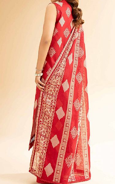 Nishat Red Lawn Suit (2 pcs) | Pakistani Lawn Dress in USA- Image 2