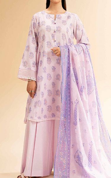 Nishat Light Pink Lawn Suit (2 pcs) | Pakistani Lawn Dress in USA- Image 1