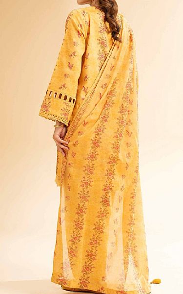 Nishat Mustard Lawn Suit (2 pcs) | Pakistani Lawn Dress in USA- Image 2