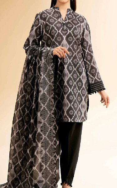 Nishat Black Lawn Suit (2 pcs) | Pakistani Lawn Dress in USA- Image 1