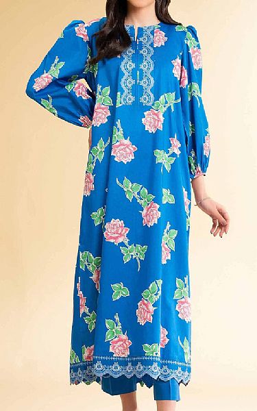 Nishat Blue Lawn Suit (2 pcs) | Pakistani Lawn Dress in USA- Image 1