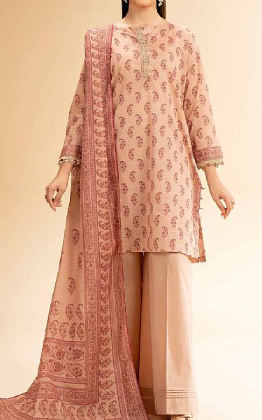 Nishat Peach Lawn Suit (2 pcs) | Pakistani Lawn Dress in USA- Image 1
