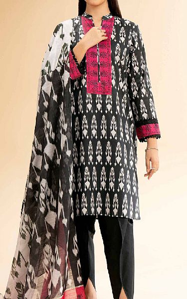 Nishat Black Lawn Suit (2 pcs) | Pakistani Lawn Dress in USA- Image 1