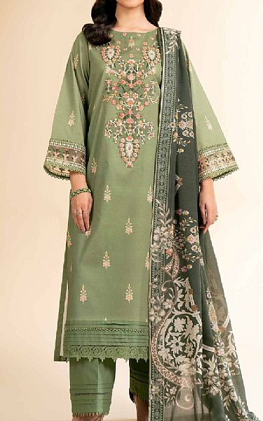 Nishat Green Lawn Suit (2 pcs) | Pakistani Lawn Dress in USA- Image 1