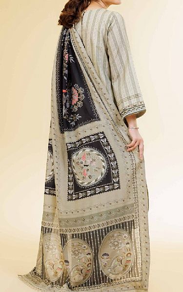 Nishat Beige Lawn Suit (2 pcs) | Pakistani Lawn Dress in USA- Image 2