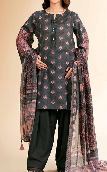 Nishat Black Lawn Suit (2 pcs) | Pakistani Lawn Dress in USA- Image 1