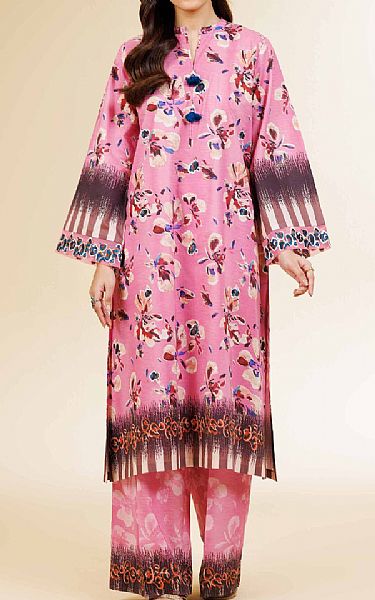 Nishat Baby Pink Cambric Suit (2 pcs) | Pakistani Lawn Dress in USA- Image 1