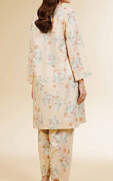 Nishat Ivory Cambric Suit (2 pcs) | Pakistani Lawn Dress in USA- Image 2