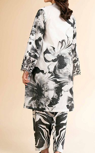 Nishat Black/Off White Cambric Suit (2 pcs) | Pakistani Lawn Dress in USA- Image 2