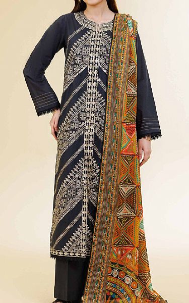 Nishat Black Cambric Suit | Pakistani Lawn Dress in USA- Image 1