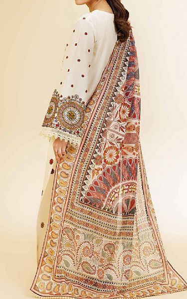 Nishat Off White Cambric Suit | Pakistani Lawn Dress in USA- Image 2
