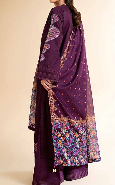 Nishat Egg Plant Cambric Suit | Pakistani Lawn Dress in USA- Image 2